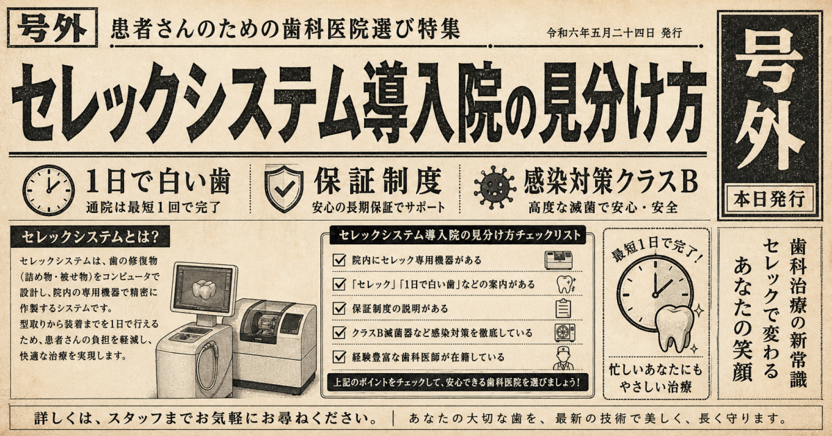 かかりつけの一般歯科でセラミック治療を受ける3つの大きなメリット