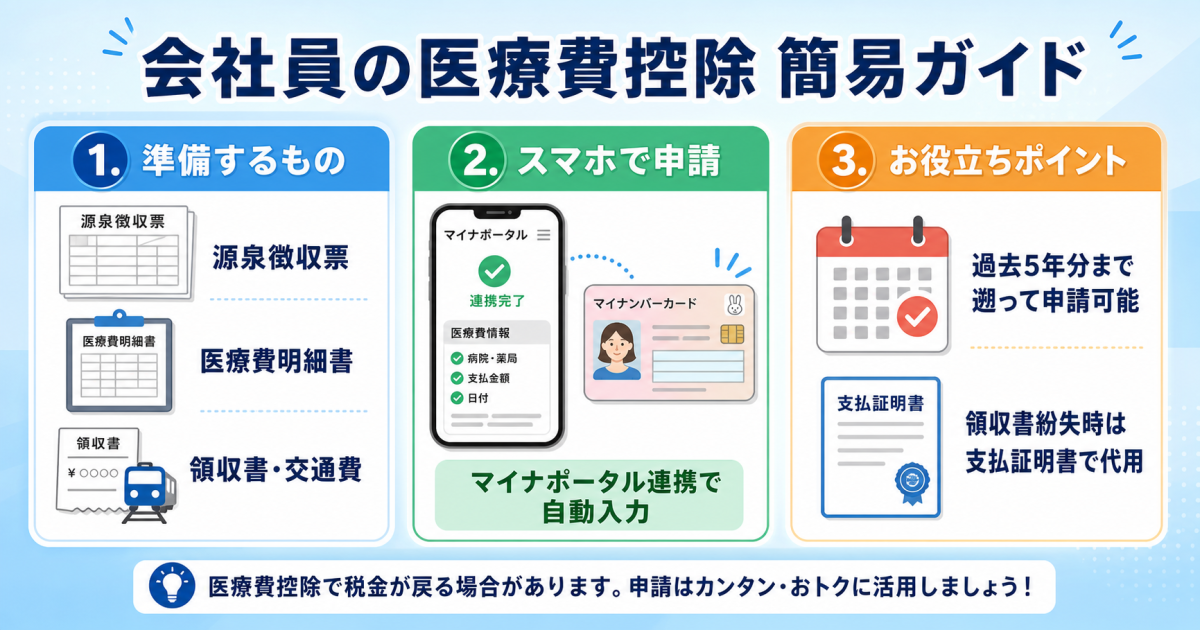 会社員も確定申告が必須!医療費控除の申請手順とスムーズに進めるポイント