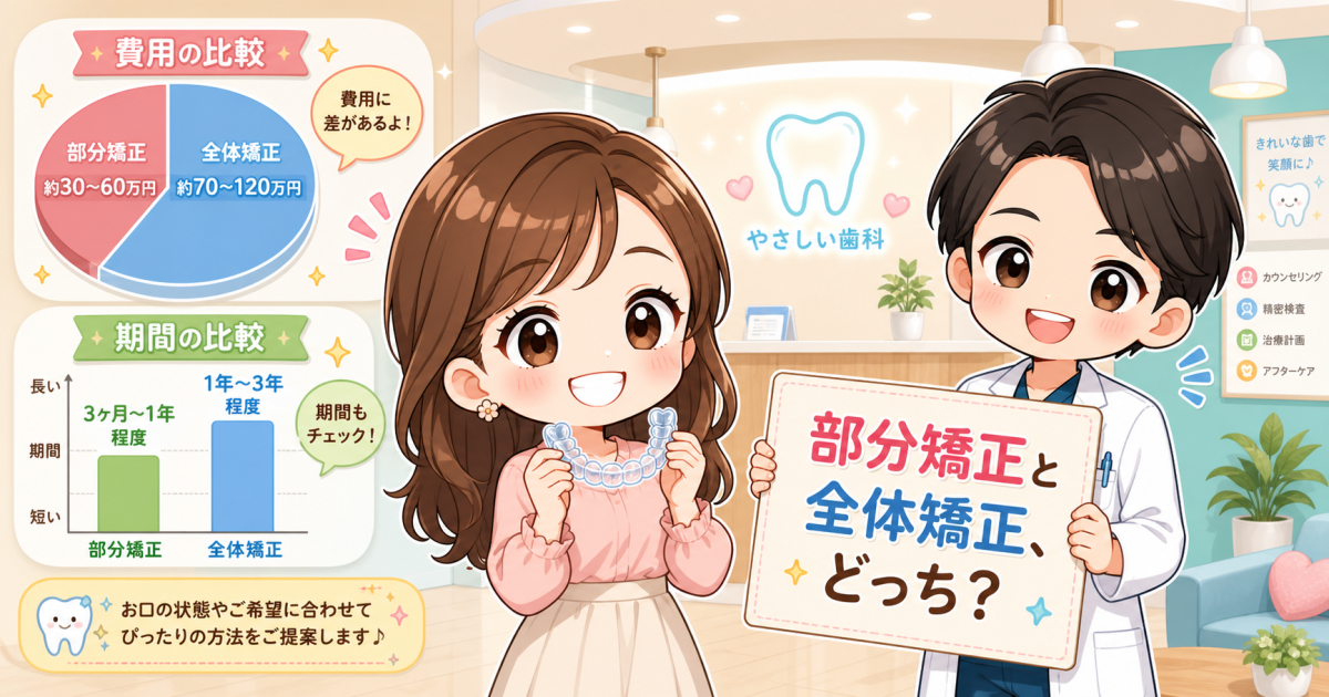 私は部分矯正で治る?透明矯正の費用と期間の目安を徹底比較!