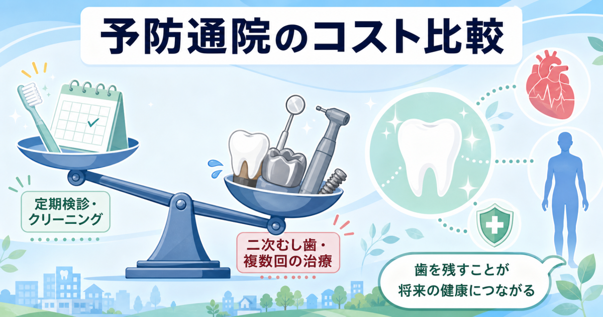【よくある誤解】痛みがなければ予防通院は不要?コストと手間の比較
