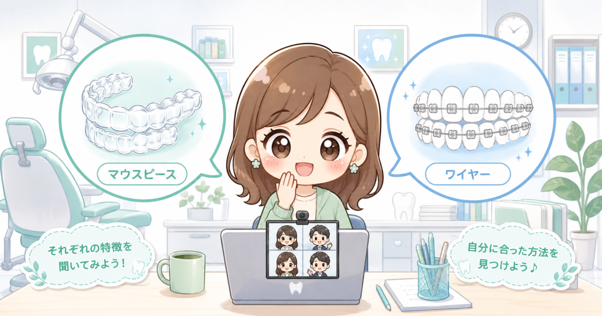 仕事で目立ちたくない方へ！マウスピースとワイヤー矯正の選び方