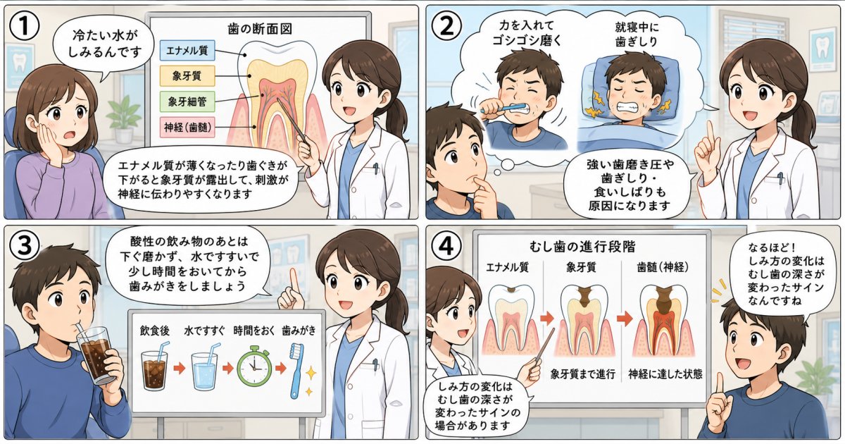 歯がしみる発生メカニズムと主な要因