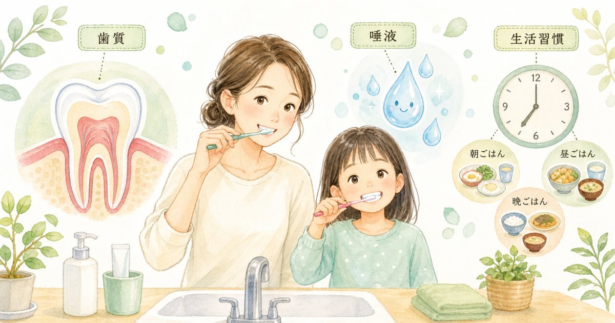 毎日丁寧に歯を磨いてもむし歯になる理由は？体質と習慣の違い