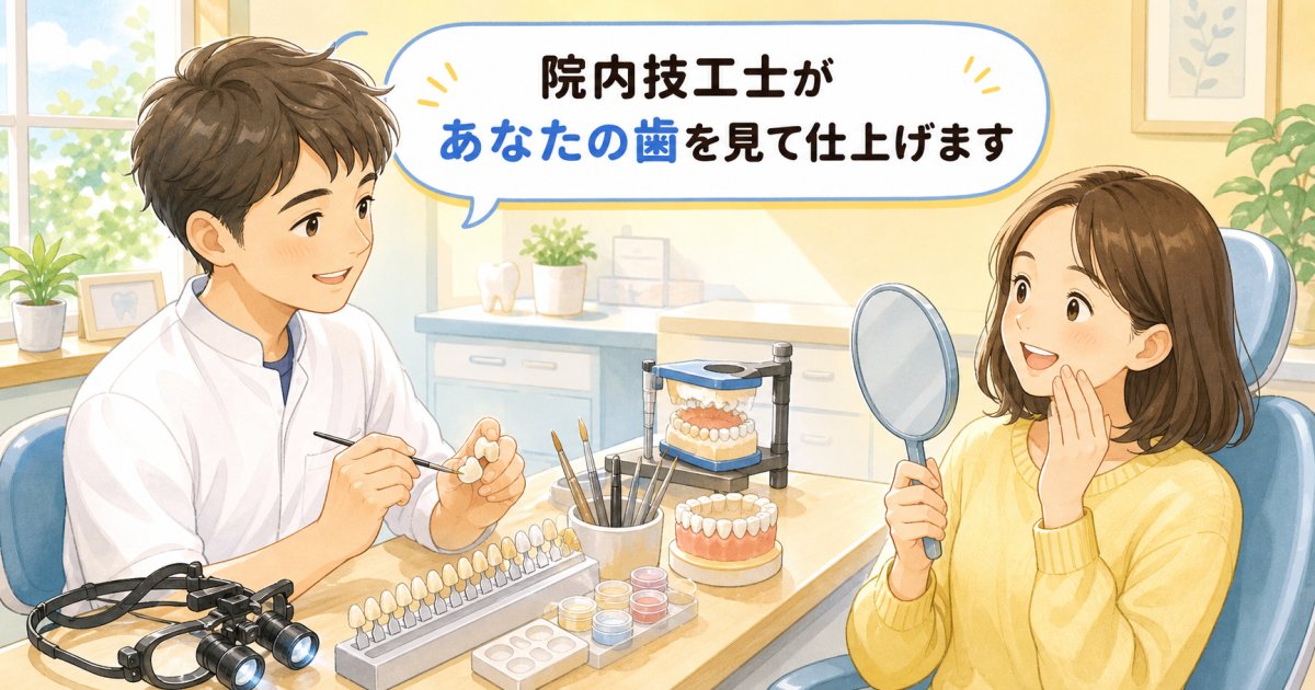 被せ物の色や適合が不安な方へ！歯科技工士の院内と外注の違い