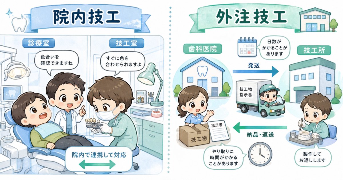 歯科技工士が院内に常駐する医院と外注する医院の違い