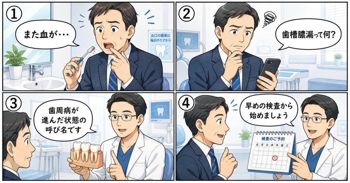 歯周病と歯槽膿漏の違いは？40代からの進行度チェックと受診目安