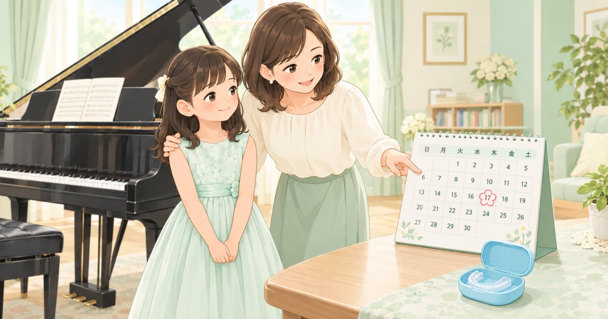 娘の発表会まであと3か月、目立ちにくい子ども矯正と始めどき