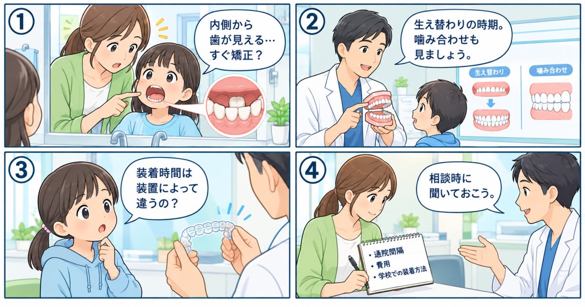 7歳の歯並び、様子見でいい？子どものマウスピース矯正と受診の目安