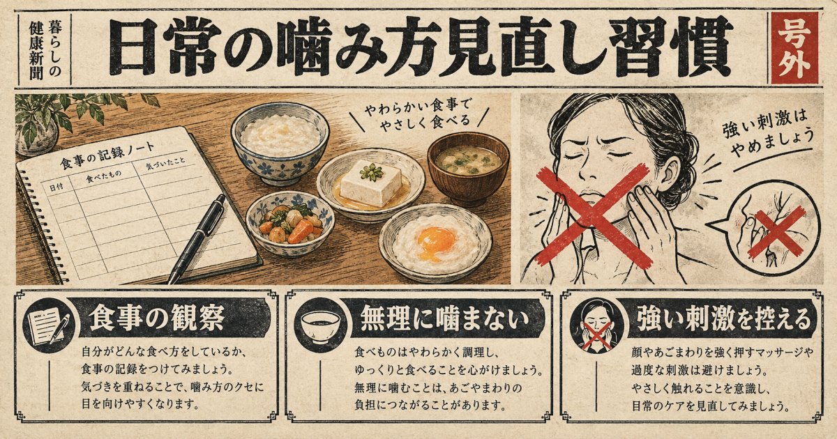 噛み方の見直しで自分でできることは?違和感のある歯を守る日常習慣