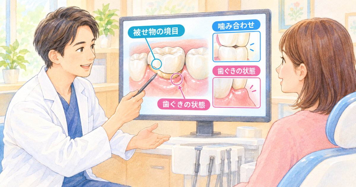 痛みがなくても噛み合わせと被せ物の周りを診る理由